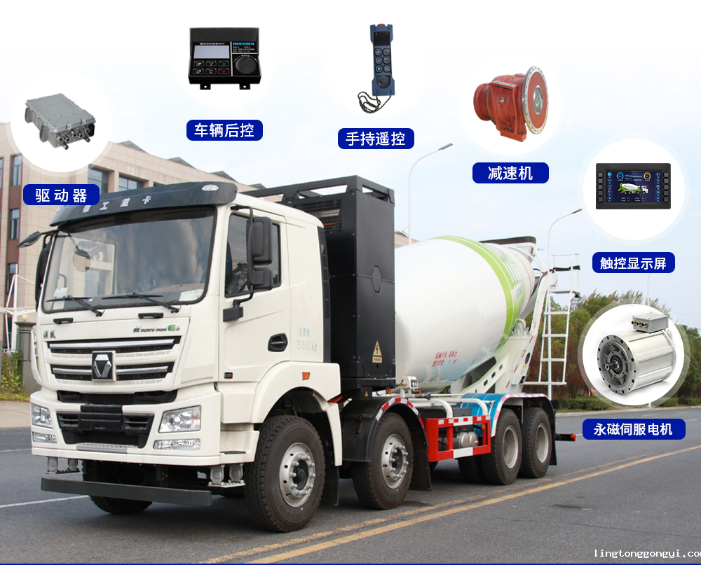 lingtonggongyi纯电搅拌车专用智控电驱上装系统：混凝土运输行业的革新力量
